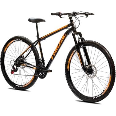 Imagem de Bicicleta Aro 29 Mountain Bike Tridal com Freio a Disco e Suspensão Dianteira New Suspension (Preto/Laranja)