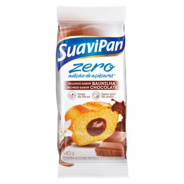 Imagem de Bolinho de Baunilha com Chocolate sem Açúcar 40g - Suavipan