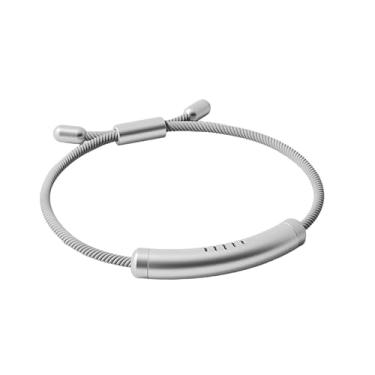 Imagem de YOLAXGA Pulseira Difusora de Óleos Essenciais, Medalhão em Liga de Zinco com Tecido de Canvas e Pulseira Ajustável, Pulseira de Aromaterapia, Kit Presente para Mulheres, Homens e Dia das Mães (prateado)