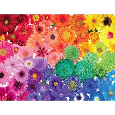 Imagem de Quebra-cabeça Mosro Rainbow Flowers 1000 peças para adultos