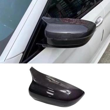 Imagem de Capa de proteção traseira para carro compatível com 3 Series 5 Series G20 G28 G30 G38 2018+ Kit de carroceria de acabamento de capa de espelho lateral acessórios para carro (Carbon Look Left Driving)