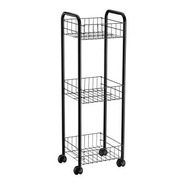 Imagem de Organizador/carrinho multiuso 3 níveis preto - Organizare - Future