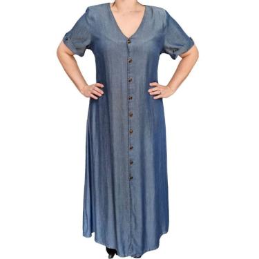 Imagem de Vestido Feminino Tencel La Belle Plus Size Longo