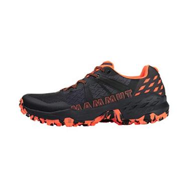 Imagem de Mammut Tênis de Corrida Masculino para Trilha de Corrida, Preto, laranja vibrante, 9