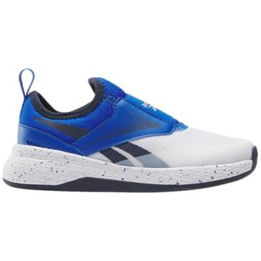 Imagem de Reebok Tênis infantil infantil Royal Prime 2.0 com duas alças, Calçado branco/Sunset Coral/Sunkissed Orange, 10.5 Little Kid