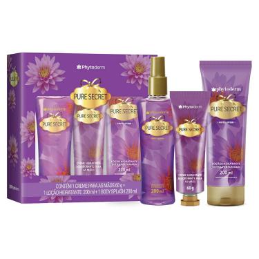 Imagem de Kit Phytoderm Purê Secret Creme Para as Mãos 60g + Loção Hidratante 200ml + Body Splash 200ml