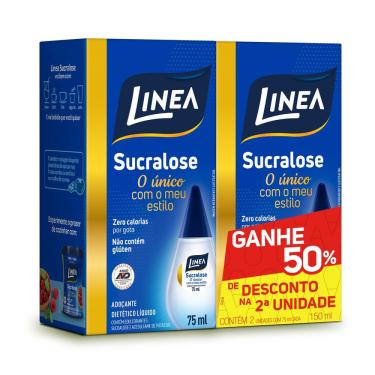 Imagem de Adoçante Líquido Linea Sucralose 2 Unidades de 75ml Cada