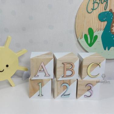 Imagem de Cubo Infantil ABC 123 Pinus Personalizado - Ideiative Design Criativo