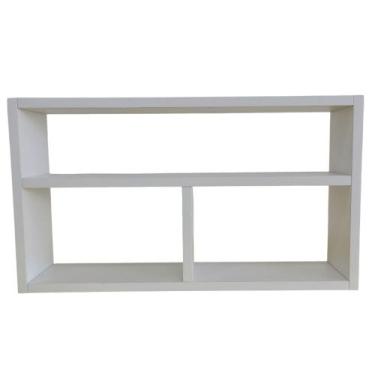 Imagem de Nicho Retangular Com Divisorias MDF Decorativo Para Quarto Escritorio 