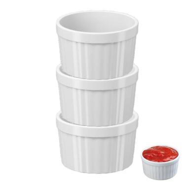 Imagem de Kit3 Molheira Ramekin Potinhos Pote Molho Petisco Coza 150Ml