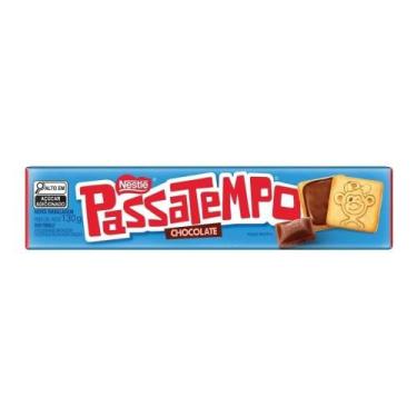 Imagem de Biscoito Passatempo Nestlé Recheado de Chocolate 130g - Embalagem com 
