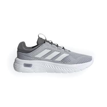 Imagem de adidas Cloudfoam Sapato masculino confortável de renda elástica, Halo prata/branco/cinza, 41