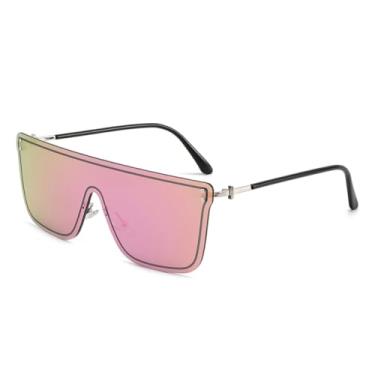 Imagem de Óculos de sol sem armação e sem bordas, escolha extremamente moderna, elegante e prática (rosa)