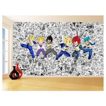 Imagem de Papel De Parede Dragon Ball Goku Vegeta Anime 3,5M Dbz139 - Você Decor