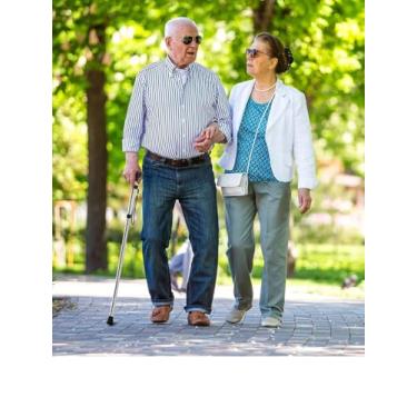 Imagem de Bengala de caminhada dobrável, ajustável e leve de metal de alumínio com ponta de borracha antiderrapante para idosos, viagem, bengala portátil dobrável (prata)