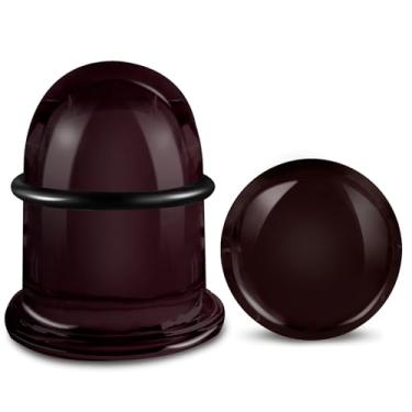 Imagem de WINSENET Kit de alongamento de orelha de vidro, 2 peças, plugues de 8 mm para medidores de orelha com anéis de borracha, kit de alongamento de orelha de vidro alargador de orelha, piercing corporal