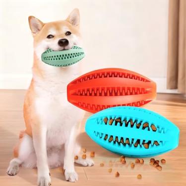 Imagem de Brinquedo de quebra-cabeça para cães, 1 pacote, brinquedos interativos para cães para distribuição de guloseimas, brinquedos duráveis para dentição de 5 cm, bola de guloseima para dentes/alimentador