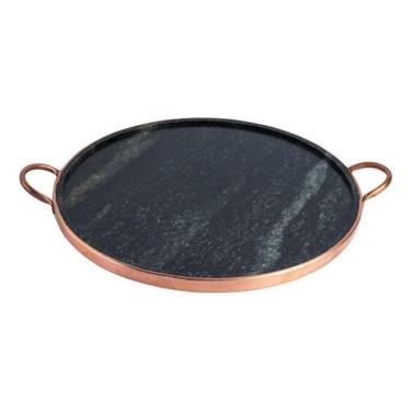 Imagem de Forma De Pizza Pedra Sabão Grande 37 Cm Cobre