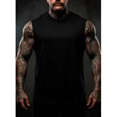 Imagem de Regata Masculina Machão Streetwear Lisa Casual Básicas 3008 - Camisa O