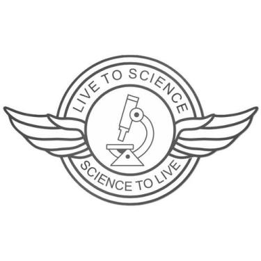 Imagem de Pin Live To Science Branco - Lab Pins