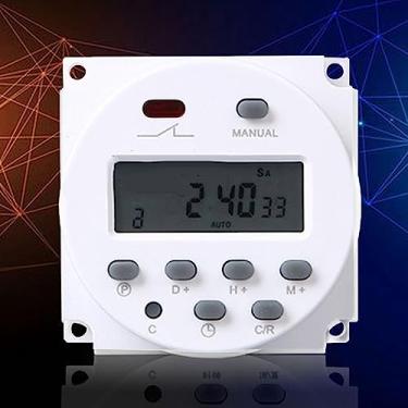 Imagem de Garosa Interruptor Temporizador Digital, relé Temporizador Programável Com 17 Grupos, Memória de Falha de Energia para Eletrodomésticos e Uso Industrial (220 V)