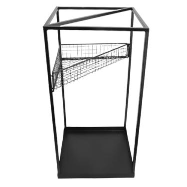 Imagem de LiebeWH Suporte de Guarda-chuva para Entrada, Caixa de Armazenamento de Metal Com Bandeja Coletora, Organizador Independente para Guarda-chuvas e Bengalas, 52x25x25cm, Perfeito para Casa e Escritório