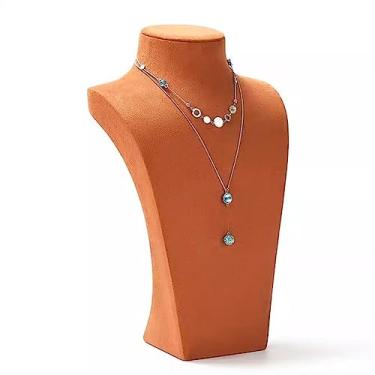 Imagem de Suporte de joias 3D colar expositor de joias suporte de busto - suporte de corrente pendente independente tridimensional organizador de armazenamento exibição de joias (tamanho: 12 * 6,5 * 17,5 cm)