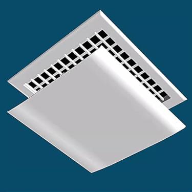 Imagem de Defletor de ventilação ajustável para ar condicionado, universal 45,7 cm/45 cm/66 cm, algodão impermeável, sem odor, asa de ar de confinamento, soluções de ventilação eficazes, cor: B, prata