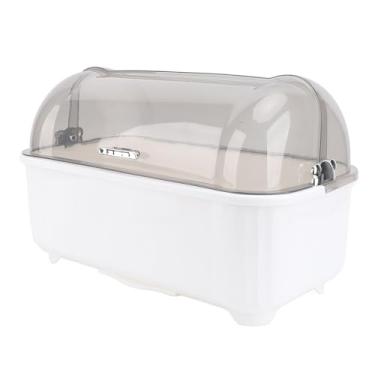 Imagem de KIMISS Rack de Secagem de Pratos Com Tampa - Organizador de Balcão de Cozinha Multifuncional para Louças, Suporte Extra Grande para Secador de Garrafas Com Economia de Espaço Adequado para Incanus