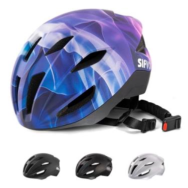 Imagem de Capacete de bicicleta adulto, SIFVO Road Bike ajustável 55-58 cm, fivela magnética, capacete de bicicleta leve para homens e mulheres