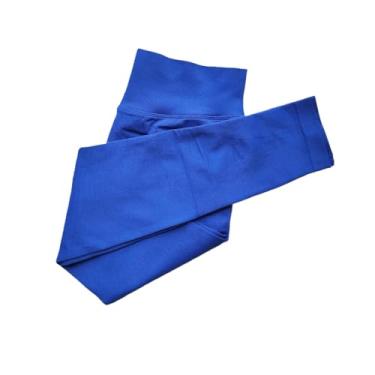 Imagem de tincolia Leggings femininas apertadas Bum Flare sem costura calças de ioga push up esportes banda baixa nervurada fitness meia-calça de fitness - Deepsea-M