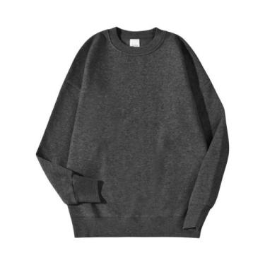 Imagem de Moletom Feminino Oversize De Fleece Quente E Macio Com Gola Redonda, C