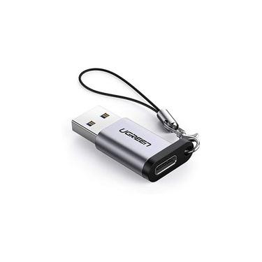 Imagem de Adaptador Ugreen, USB-C para USB 3.0, com Chaveiro, Preto - UG-50533