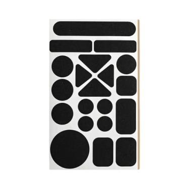 Imagem de Patches Adesivos Pretos Para Reparo De Roupas, Formatos Variados, Teci