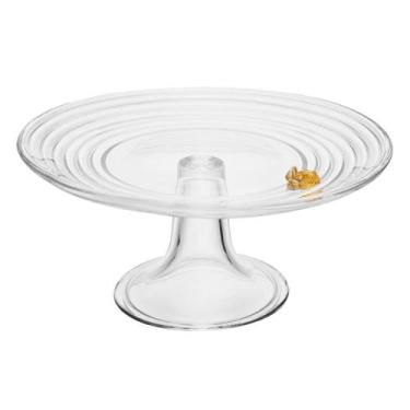 Imagem de Prato para Bolo com Pé Lyor Little Bee 19cm x 10cm Cristal