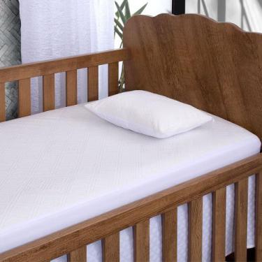 Imagem de Protetor Colchão Jacquard Impermeável para Berço 2 Peças - Branco - 10