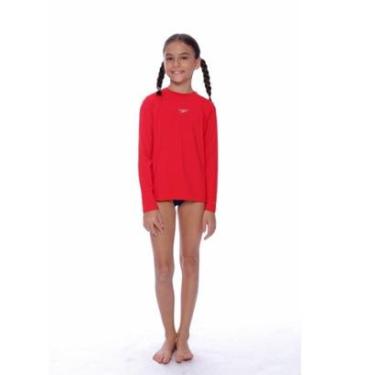 Imagem de Camiseta Infantil Manga Longa UV Protection - CHIC RED-Feminino