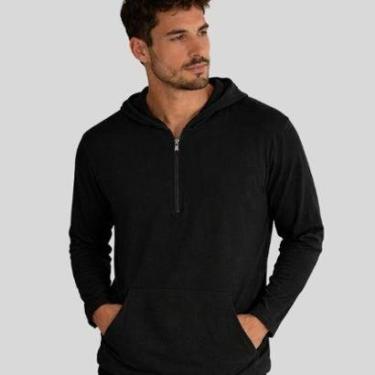 Imagem de Blusa Masculina em Viscose com Capuz Bolso Canguru Manga Longa Casual Malwee-Masculino