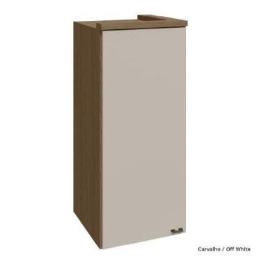 Imagem de Modulado Aéreo 01 Porta 100cm Altura Setiba - Móveis Rimo, Carvalho/Of