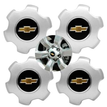 Imagem de Jogo Calota Miolo Roda S10 Lt Ltz 2012 2013 2014 2015 Prata - GM