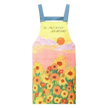 Imagem de Avental colorido de campo de girassol e pôr do sol para mulheres e hom