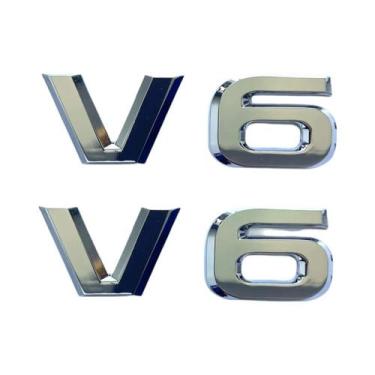 Imagem de Adesivo Decorativo De Metal V6 Para Carro, Logotipo Para Carroceria, P