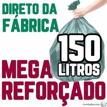 Imagem de Saco de Lixo Mega Reforçado Verde 150 Litros 90CM X 105CM Fardo com 100 Unidades Higipack