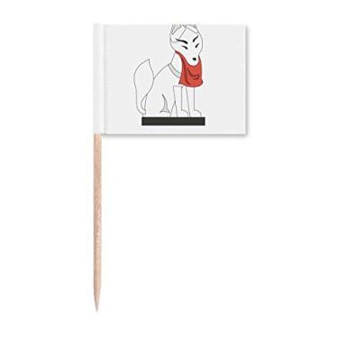 Imagem de Marcadores locais japoneses famosos palito de dente de raposa decoração de festa