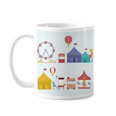 Imagem de Amusement Park Facilities Caneca com estampa colorida cerâmica café porcelana xícara de mesa