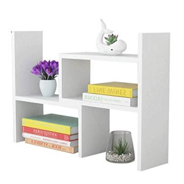 Imagem de KIZQYN Estante de mesa ajustável montagem de estante organizador de armazenamento de mesa 15cm de largura prateleira de exibição rack de armazenamento doméstico para estante de escritório doméstico (cor: ouro)