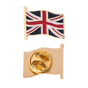Imagem de Reino Unido Reino Unido Country Esmaltado Feito de Metal Lembrança Chapéu Masculino Feminino Patriótico Grã-Bretanha (Broche de Lapela com Bandeira de Onda), Waving Flag Lapel Pin, Metal