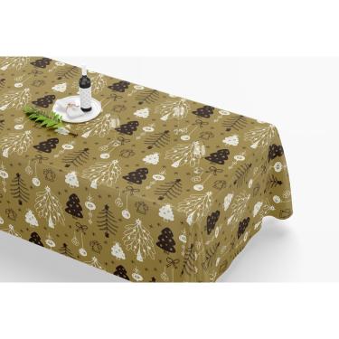 Imagem de Toalha De Mesa Retangular 12 Lugares Tecido Oxford TLZ28 - Árvores de Natal Diversas - 300x110cm