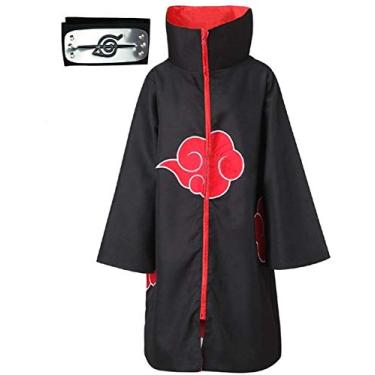 Naruto Akatsuki Cloak Anime Cosplay Costume Set Halloween Cosplay Longo  Cloak