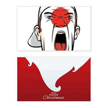 Imagem de Boné com bandeira do Japão para maquiagem facial com mensagem de Natal